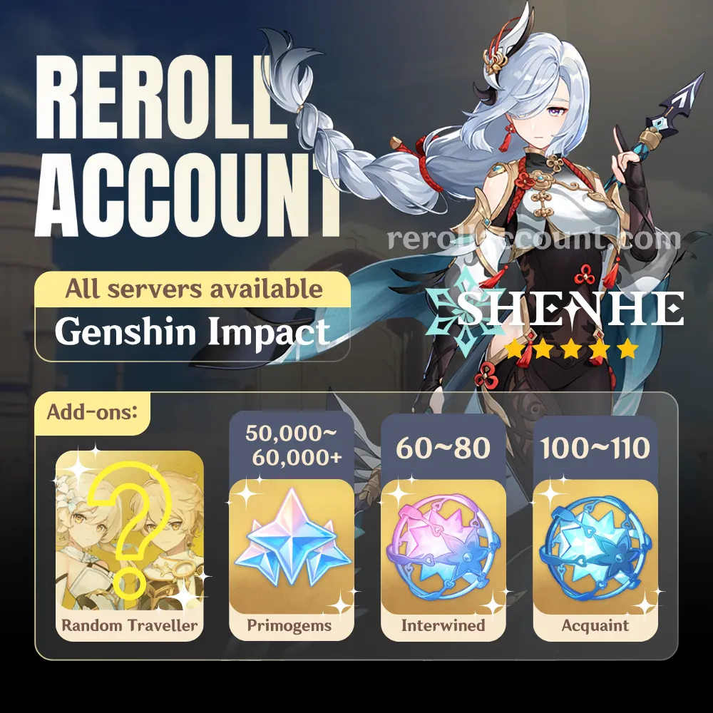 Shenhe Genshin Account: Shenhe with 48,000+ Primogems
