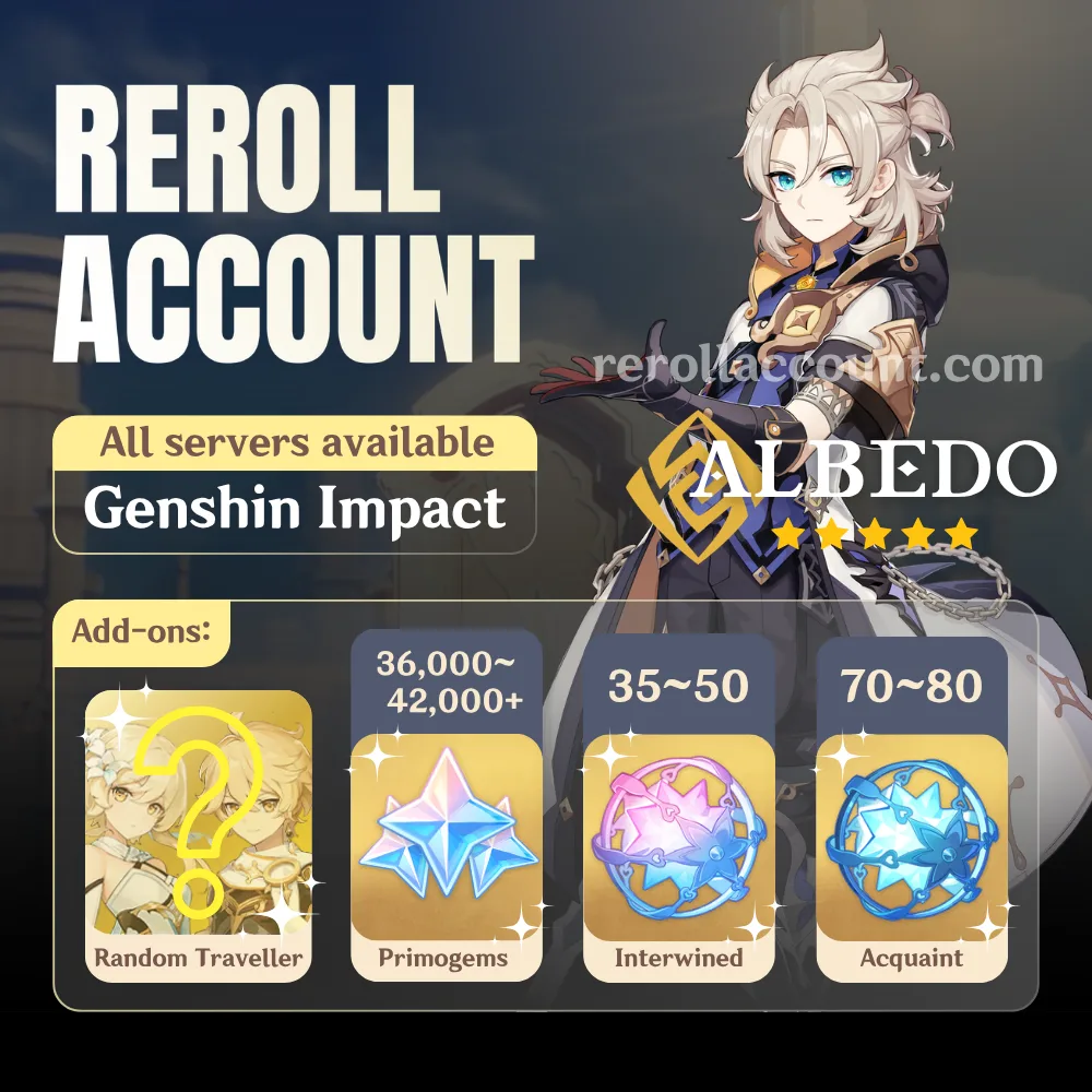 Albedo Genshin Account: Albedo with 48,000+ Primogems