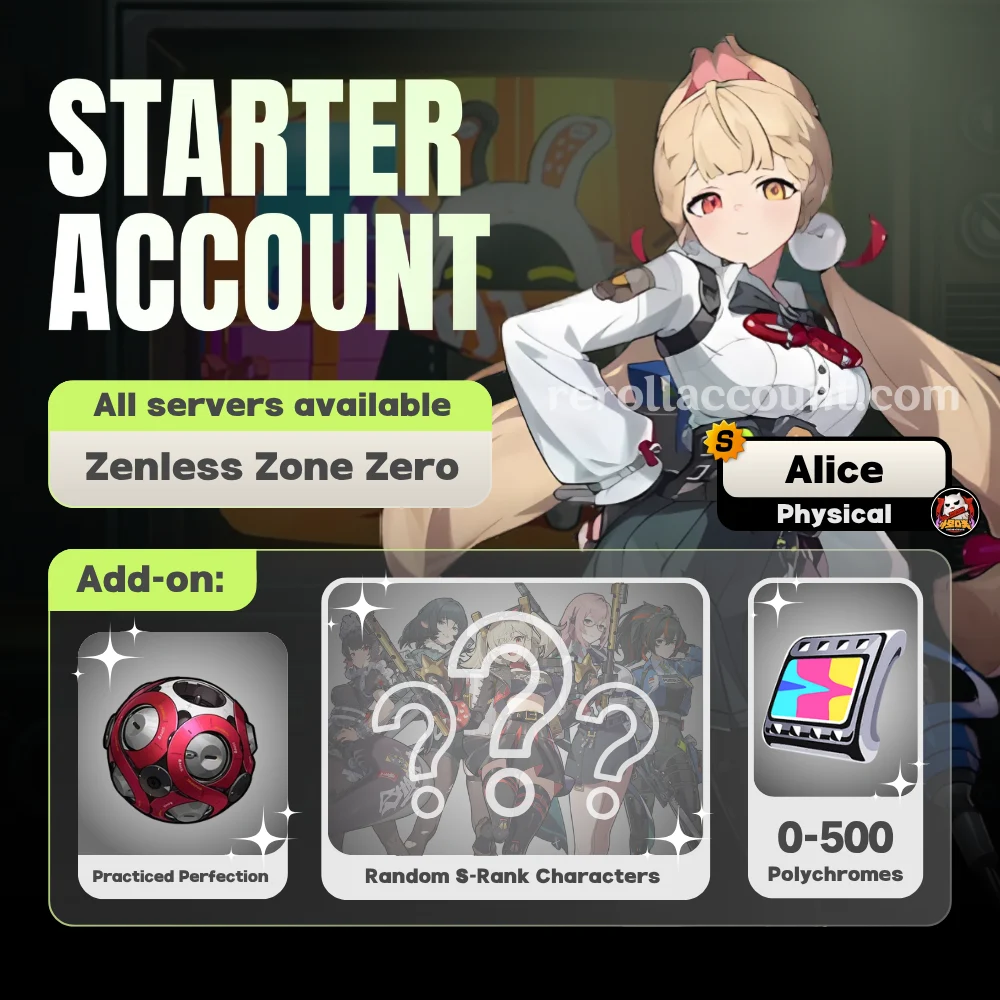 Alice Zenless Zone Zero Starter Account