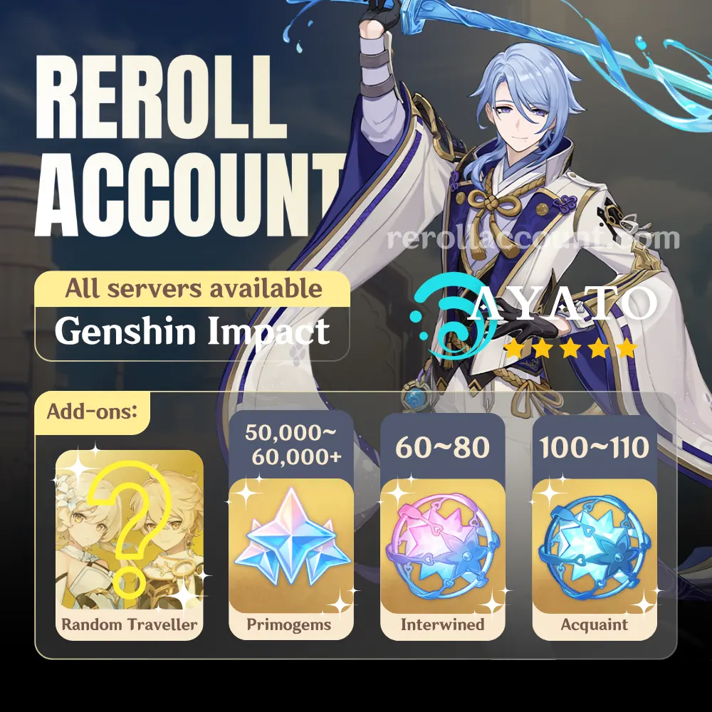 Kamisato Ayato Genshin Account: Ayato with 48,000+ Primogems