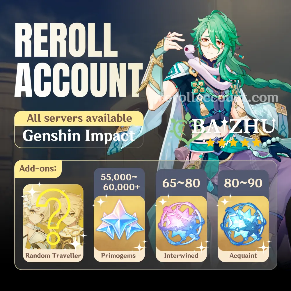Baizhu Genshin Account: Baizhu with 48,000+ Primogems