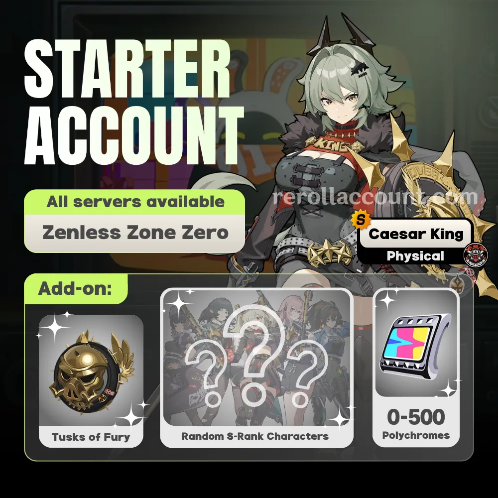 Caesar King Zenless Zone Zero Starter Account