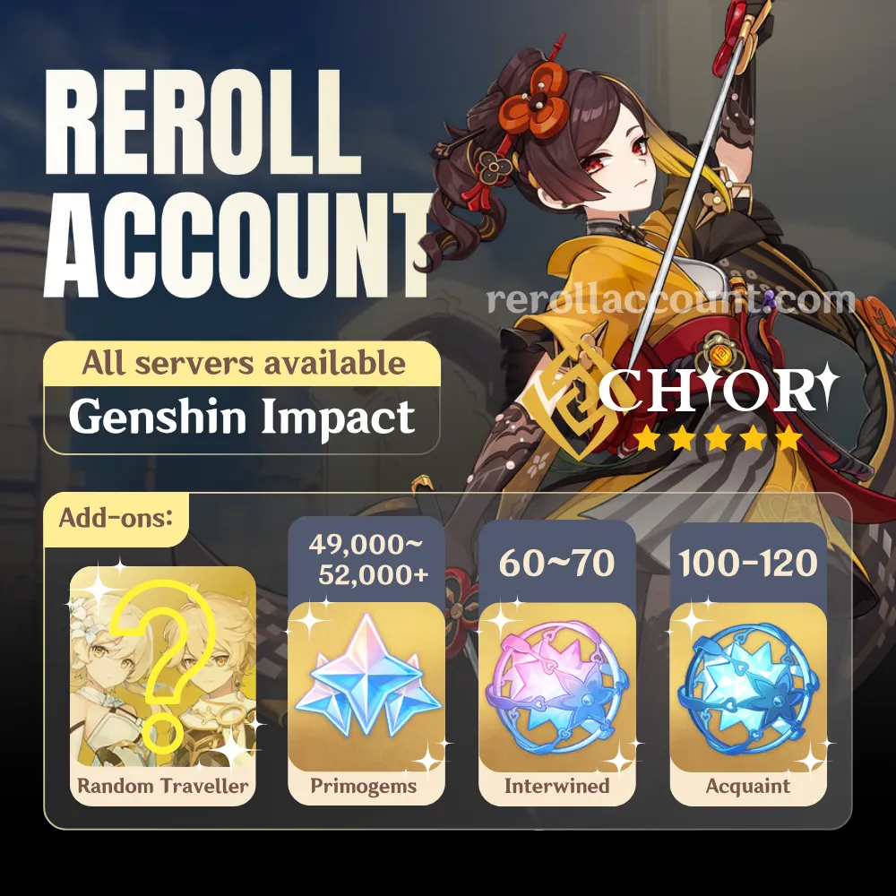 Chiori Genshin Account: Chiori with 48,000+ Primogems