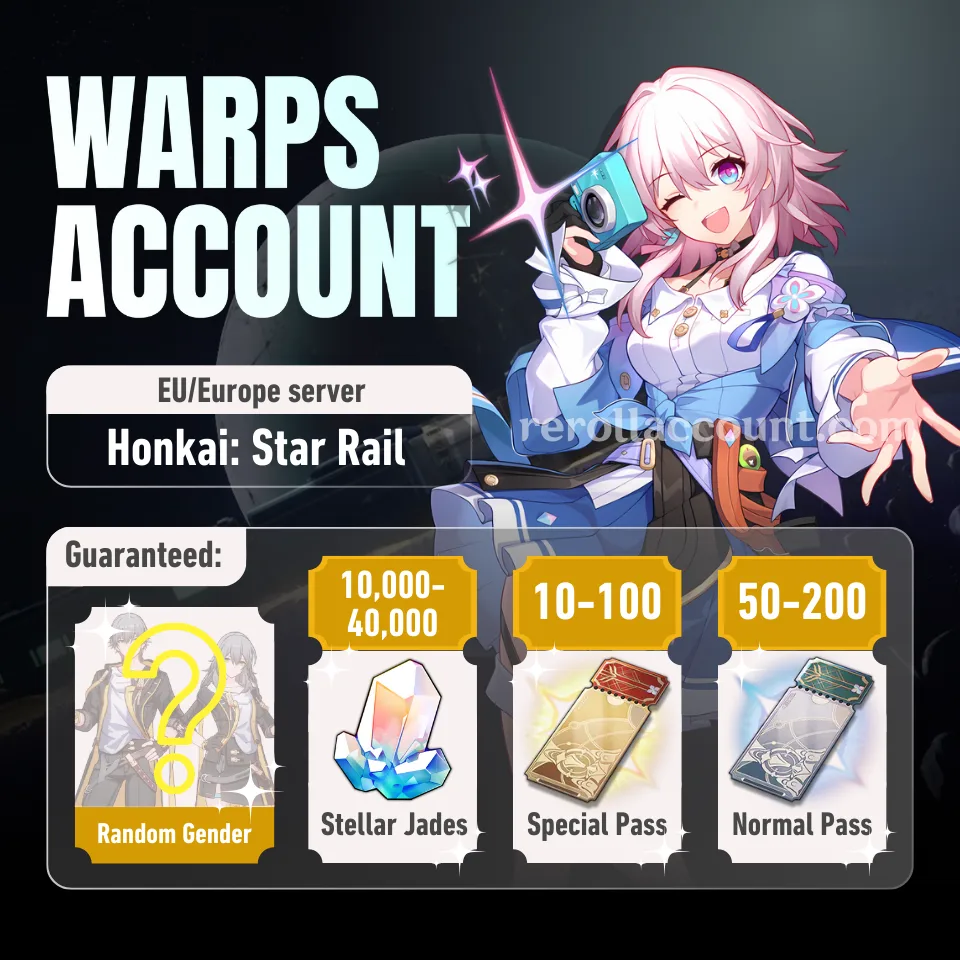 Honkai Star Rail Account – EU Server: 400+ Warps