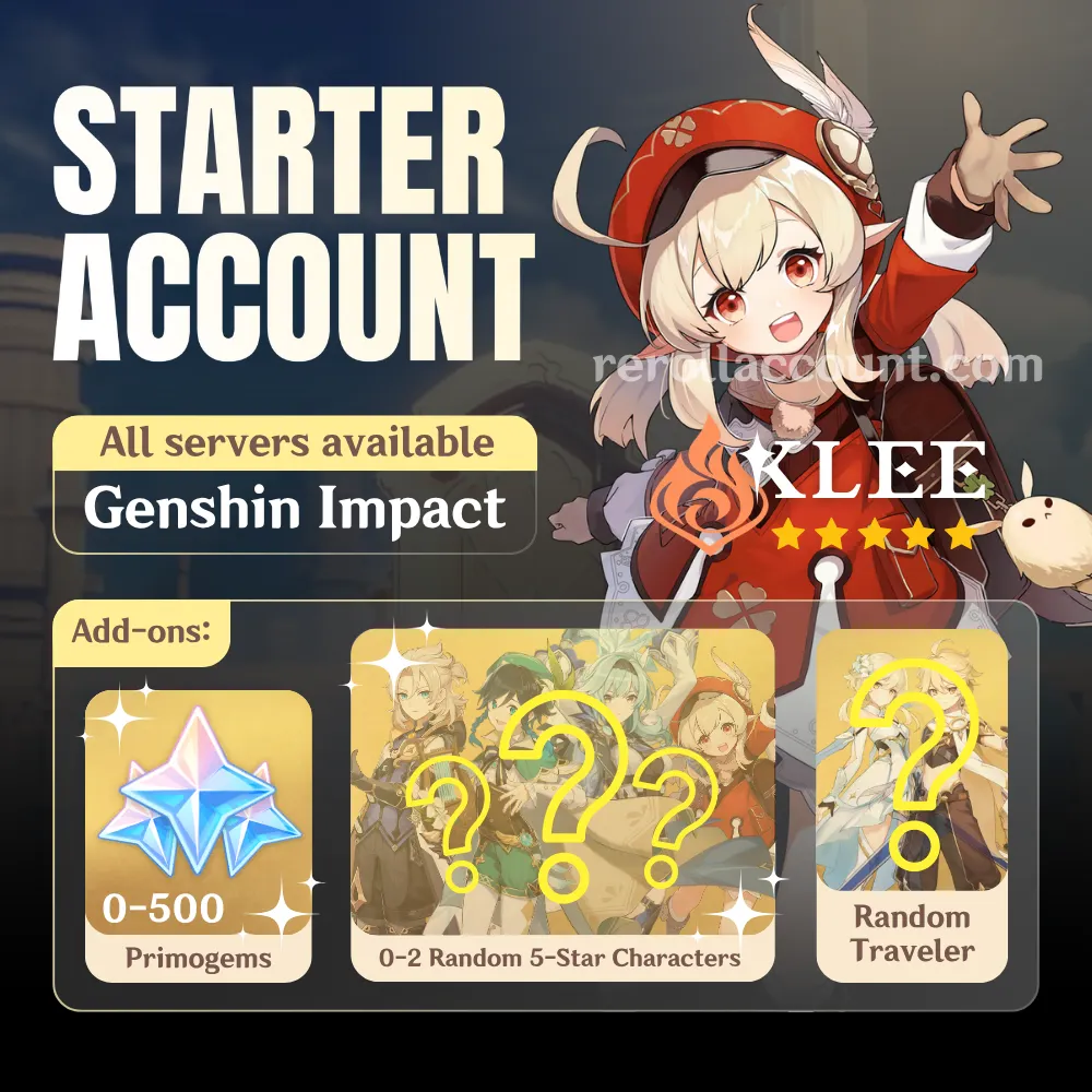 Klee Genshin Starter Account