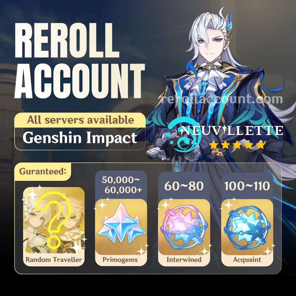 Neuvillette Genshin Account: Neuvillette with 48,000+ Primogems