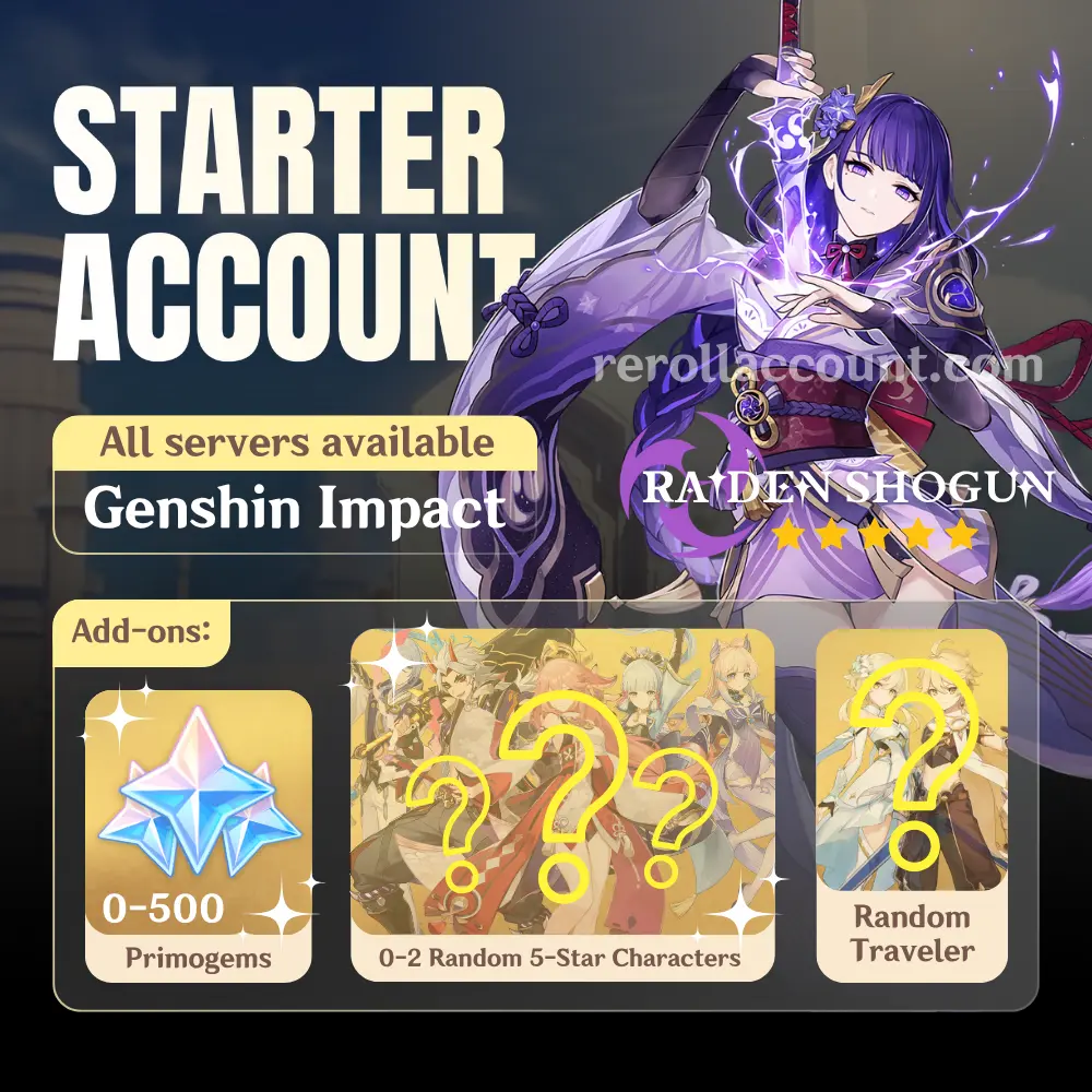 Raiden Shogun Genshin Starter Account