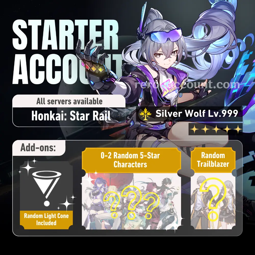Silver Wolf Lv. 999 HSR Starter Account