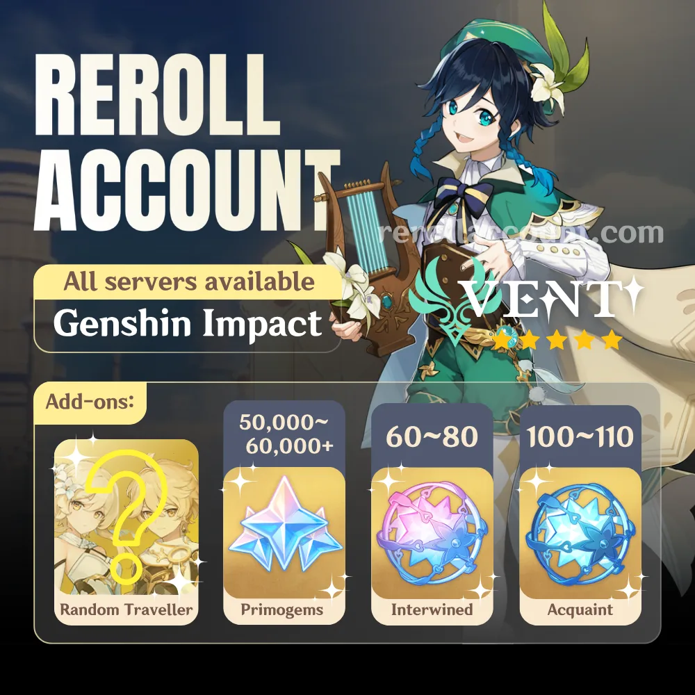 Venti Genshin Account: Venti with 48,000+ Primogems