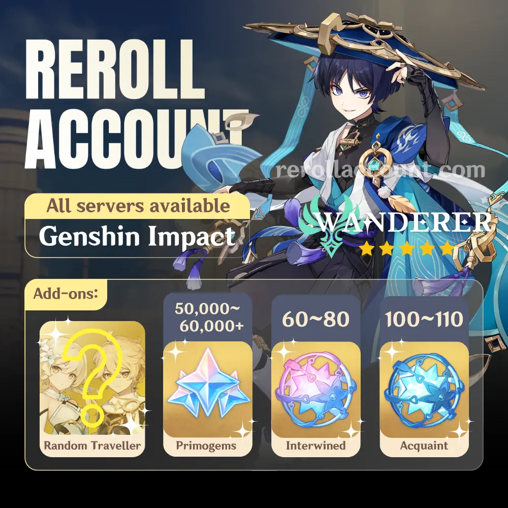 Wanderer Genshin Account: Scaramouche with 48,000+ Primogems