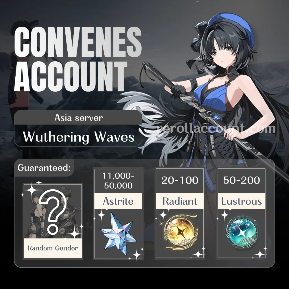 Wuthering Waves Account – Asia Server: 375+ Convenes