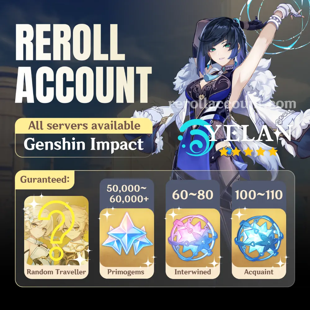 Yelan Genshin Account: Yelan with 48,000+ Primogems