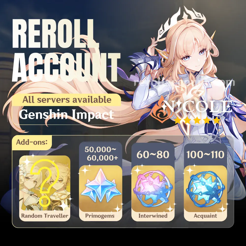 Nicole Genshin Account: Nicole with 48,000+ Primogems