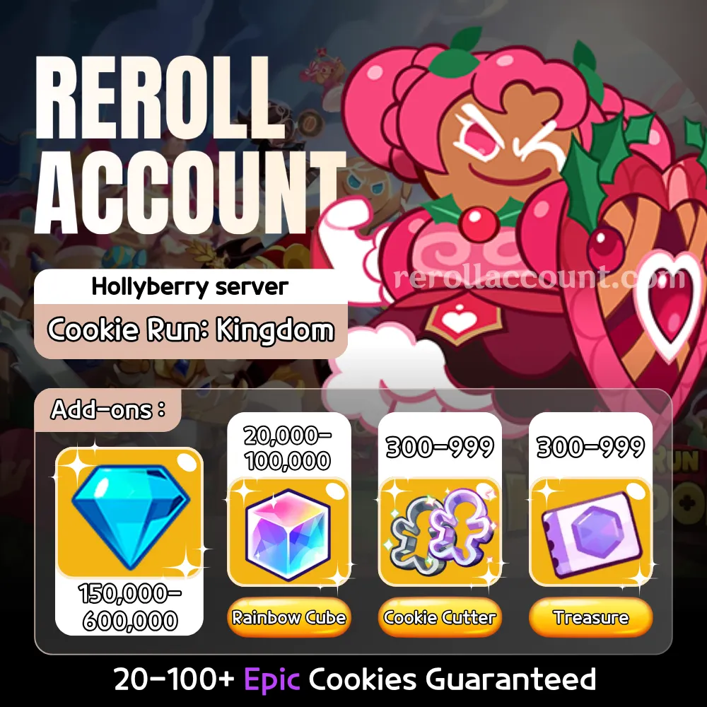 Cookie Run Kingdom: Hollyberry Reroll Account