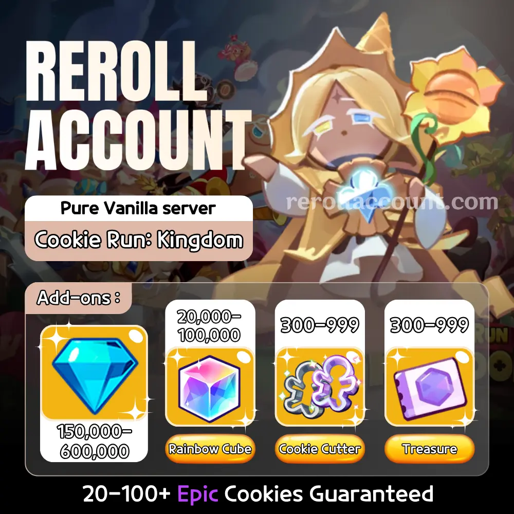 Cookie Run Kingdom: Pure Vanilla Reroll Account
